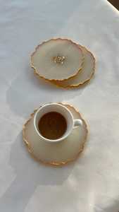 ที่รองแก้วไม้หินอ่อนทรงกลมสุดสร้างสรรค์สำหรับเครื่องดื่มชากาแฟ - Product Image 2