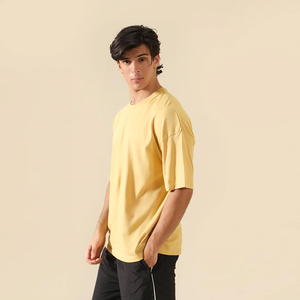 T-shirt à manches courtes 100% coton pour hommes de qualité supérieure classique col rond tissu doux avec option d'impression personnalisée en vrac amical et t-shirt - Product Image 3