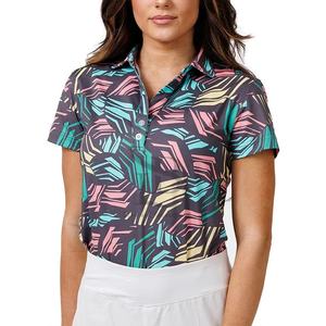 Venta al por mayor de camisas polo de golf para mujeres impresión por sublimación personalizada de secado rápido Anti Microbia Anti Pilling protección solar Uv 2025 - Product Image 6