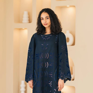 Tout nouveau produit vestido femmes vêtements beau travail brodé à manches longues Vyshyvanka bohème longues robes ukrainiennes en lin - Product Image 1