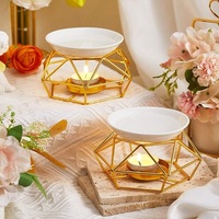 Diffuseur d'arômes électrique essentiel romantique, brûleur de cire en métal style nid d'oiseau, délicat, pour la maison et les mariages