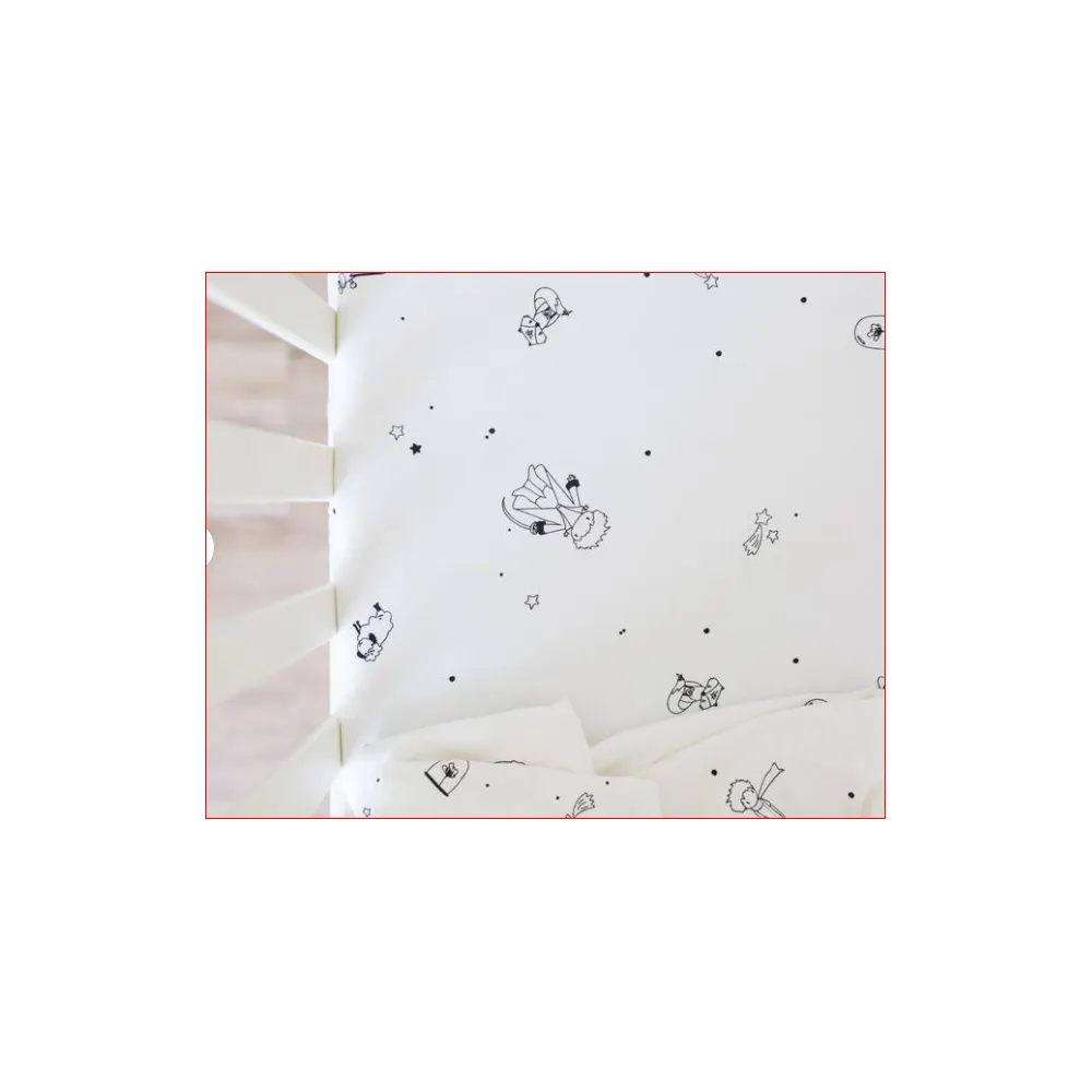 100% Breathable Organic Cotton Baby Bed Sheet Super Soft Machine Washable Muslin Fitted Crib Sheet