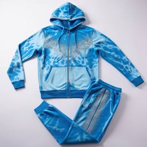 Chándal Informal con Capucha para Hombre de Primera Calidad con Pedrería, Diseño Personalizable, Opciones de Fabricación Personalizada de Alta Calidad - Product Image 2