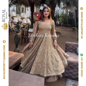 Lancement d'une nouvelle robe de soirée de marque Full Heavy Embroidery Sequence Work Suit Collections By Royal Export In Surat Gujarat - Product Image 1
