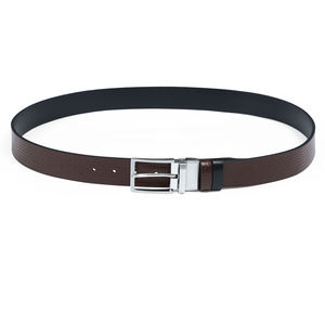 Cinturones de vestir OEM de nuevo diseño elegante, hebilla de trinquete para hombre, cinturones de cuero genuino de alta calidad, precios al por mayor personalizados, logotipo personalizado - Product Image 4