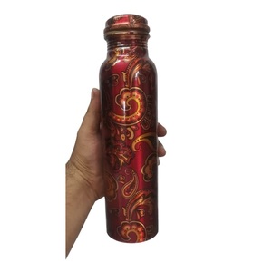 ขวดน้ำทองแดงพิมพ์งานฝีมือขวดน้ำทองแดงขวดน้ำอายุรเวทประโยชน์ต่อสุขภาพผู้จำหน่ายจำนวนมาก - Product Image 1