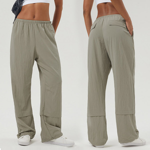 Pantalones deportivos de cintura alta para mujer, transpirables, de cintura media, informales, con bolsillos, para entrenamiento deportivo sostenible al aire libre - Product Image 5