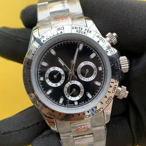 Meilleure offre Montre-bracelet chronographe mécanique automatique analogique en acier inoxydable ton blanc Swiss Made Sports Wear at Best Price - Product Image 1