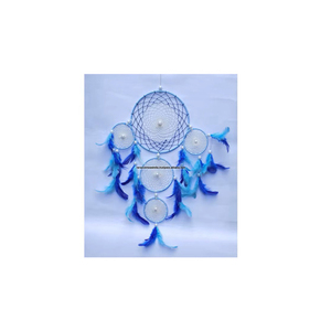 คุณภาพสูงแบบดั้งเดิมคลาสสิกสามโทนDream Catcherพร้อมลูกปัดและขนนกสําหรับงานแต่งงานและงานปาร์ตี้ตกแต่ง - Product Image 1