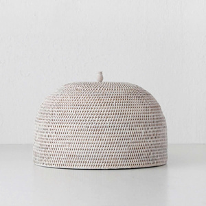 Minimalist Rattan Food Dome Cover Handwoven Natural Food Protector and Decorative Table Accent for Food Display and Dining Decor - Product Image 1