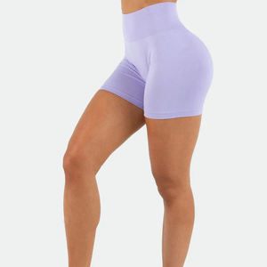 Pantalones cortos atléticos de entrenamiento de verano para mujer, pantalones cortos de algodón lisos en blanco para gimnasio, pantalones cortos deportivos de Yoga para mujer - Product Image 1