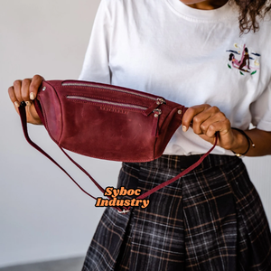 Ceinture en cuir de vachette véritable pour femmes Fanny Pack Portable Crossbody Waist Travel Bag pour garçons - Product Image 3