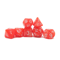 Ensemble de 7 dés carrés en résine personnalisables pour jeux de rôle - Dés écologiques D4-D20 avec options personnalisables