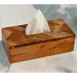 Boîte à mouchoirs en bois de carélie solide faite à la main de qualité supérieure - Product Image 3