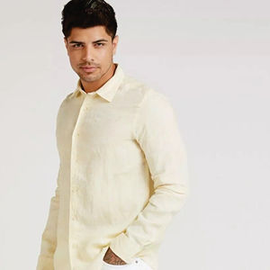 Camisa de negocios personalizada OEM para hombre, camisa de manga larga de color sólido, camisa informal de alta calidad al por mayor - Product Image 2