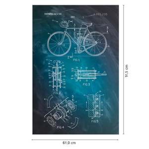 Affiche de dessin de brevet de vélo pour utilisation murale - Product Image 1