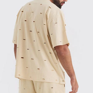 2025 camisetas Vintage de alta calidad de peso pesado para hombre, camisetas personalizadas de gran tamaño con lavado ácido para hombre - Product Image 2