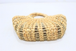 Bolsos tejidos ecológicos con cierre abierto, jacinto de agua hecho a mano vietnamita, Bolsos De Mujer para uso diario - Product Image 3