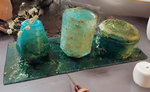 Top qualité nouveau Design résine salle de bain ensemble de 4 pièces résine salle de bain luxe accessoires ensemble avec plateau et porte-savon taille personnalisée - Product Image 5