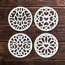 Juego de posavasos de acrílico cortados con láser, duraderos, elegantes y perfectos para mejorar la decoración de su Mesa para cualquier ocasión - Product Image 2