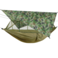 Hamac de camping imperméable avec moustiquaire et bâche pare-soleil, ensemble de hamac portable pour l'extérieur