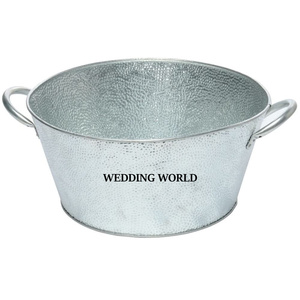Jardinière en métal de forme ovale avec finition autocollante Meena, jardinière design de haute qualité, nouvelle jardinière en métal de luxe - Product Image 4