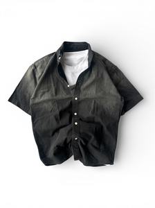 T-shirt ample de haute qualité pour homme, respirant, rétro, coupe carrée, manches longues, coupe courte, tricoté 100% coton pour homme - Product Image 2