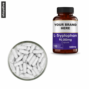 Capsules de L-tryptophane pures et naturelles-avec BioPerine, sans gluten, sans OGM | Supplément à base de plantes | - Product Image 2