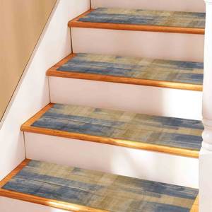 Tapis imprimé marron : bleu marine, bohème, moderne, pour marches d'escalier, facile à nettoyer, lavable en machine, gobelin - Product Image 1