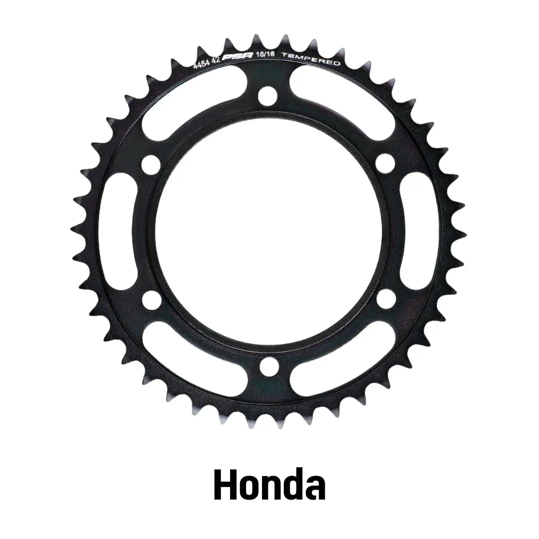 Pignons arrière en acier haute performance pour moto Honda fabriqués en Italie 33T - 50T Couleur noire