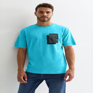 เสื้อยืดคอกลมแขนสั้นสำหรับผู้ชายเสื้อยืดผ้าฝ้าย100% น้ำหนักมากออกแบบได้ตามต้องการฤดูร้อน - Product Image 2