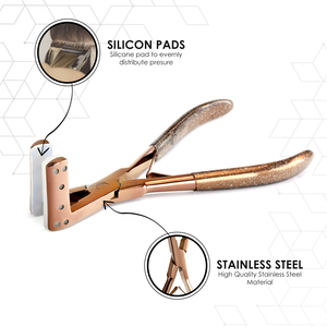 Herramientas para Extensiones de Cabello, Pinzas para Extensiones de Cabello con Cinta Adhesiva, Pinzas de Mandíbula Plana, Herramientas de Sellado y Presión de Acero Inoxidable - Product Image 3