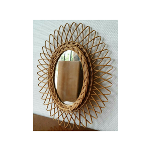 Decoración colgante de pared de Vietnam-Espejo de ratán listo para exportar-Espejo hecho de material de ratán 100% - Product Image 1