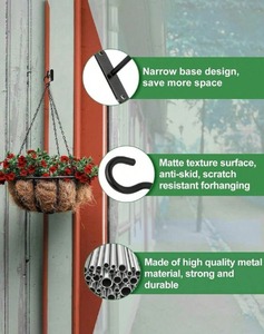 Customizable Iron <b>Hanging</b> <b>Hooks</b>: Versatile Ceiling Balcony and Wall <b>Hooks</b> <b>for</b> Plant Baskets and Clothes Drying - Product Image 3