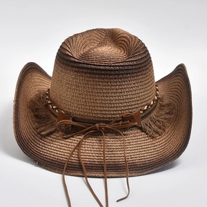 Denim Western Straw <b>Hat</b> for <b>Men</b> and Women <b>Summer</b> Cap with Beach Party Cowboy Felt 3 Colors Man and Woman's Western <b>Hat</b> - Product Image 3
