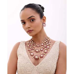 Boucles d'oreilles clous en or rose 14k ou 18k avec diamant ou zircon - Product Image 2