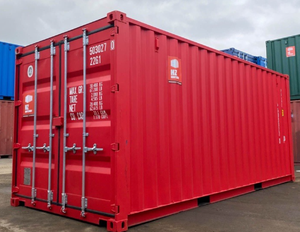 Conteneur maritime sec d'occasion de 20 pieds en acier rouge pour le transport de marchandises et les solutions de stockage |   Conteneur maritime d'occasion de 40 pieds - Product Image 5