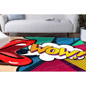 Vibrant Printed <b>Rug</b>: Modern, Colorful, and Stylish Home Accent,Chenille <b>Rug</b> - Product Image 1