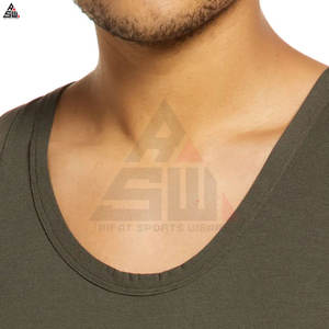 Hot Selling Customized Solid Color Casual Knitted Men's Gym Tank Top Quick Dry Breathable Cotton <b>Bamboo</b> <b>Fiber</b> - Product Image 5