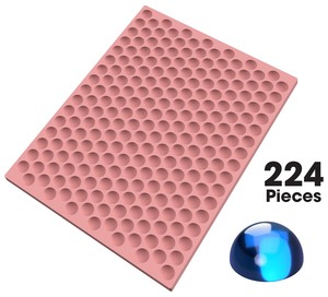 Moule en silicone pour bonbons gélifiés en forme d'hémisphère, cavités ouvertes en format feuille pour le développement de produits gélifiés et les lots pilotes - Product Image 3