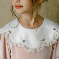 Tulle velours automne Style enfant Couture multicolore demi manches velours petite fille robe à la main perle broderie Mini ODM - Jolie