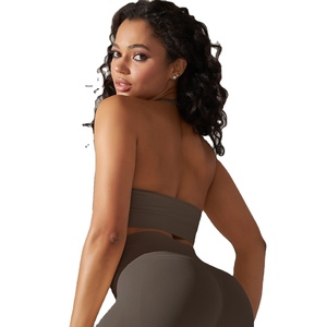 Hot Sexy cuello en V profundo a prueba de golpes deportes Yoga sujetador niñas gimnasio Fitness desgaste sujetador Top logotipo personalizado ropa para mujeres - Product Image 2