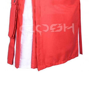 Kilt utilitario híbrido moderno, ropa de Navidad roja y blanca personalizada Kilt utilitario de moda escocesa con proveedor de correas de cuero - Product Image 4