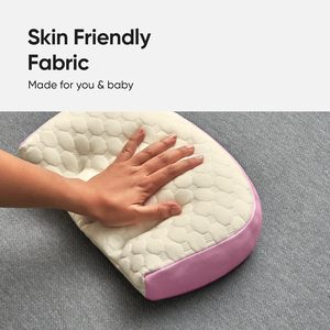 Oreiller de maternité Frido portable et réglable en coton en forme de U avec garnissage en polyester/coton et design minimaliste pour le soutien du corps - Product Image 3