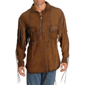 Chaqueta con flecos de cuero rústico Estilo rodeo Prendas de abrigo - Product Image 1