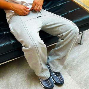 Pantalon de survêtement de fitness décontracté pour hommes, pantalon de survêtement d'entraînement confortable et respirant pour les activités extérieures, plat et droit - Product Image 6