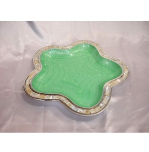 Fantaisie Aluminium Coulée Brillant Polonais Émail OvalShape Bol De Fruits Bol De Service Nickelé Fantaisie Style Moderne Ovale Bol De Service - Product Image 4