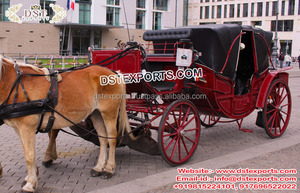Limusina turística Elegante carruaje de caballos blanco Royal Limousine Carruaje de caballos con asiento triple Vis-A-Vis Limousine Carriage - Product Image 2