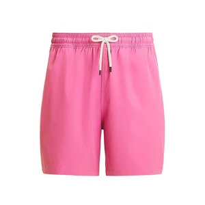 Shorts de bain pour hommes 140 GSM, polyester à séchage rapide, finition pêche, bleu ciel, logo brodé personnalisé, shorts de plage pour hommes - Product Image 2