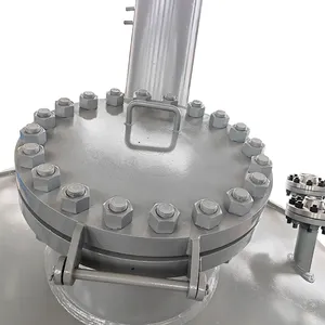 Produk baru 20000L pelat pelapis hidrogenasi tekanan tinggi reaktor industri jaket baja tahan karat dengan segel magnetik